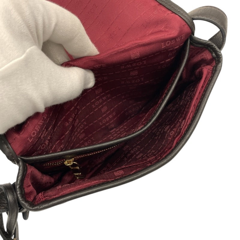 【LOEWE】ロエベ ヘリテージ 377.79.753 ショルダーバッグ レザー レディース ダークブラウン 茶