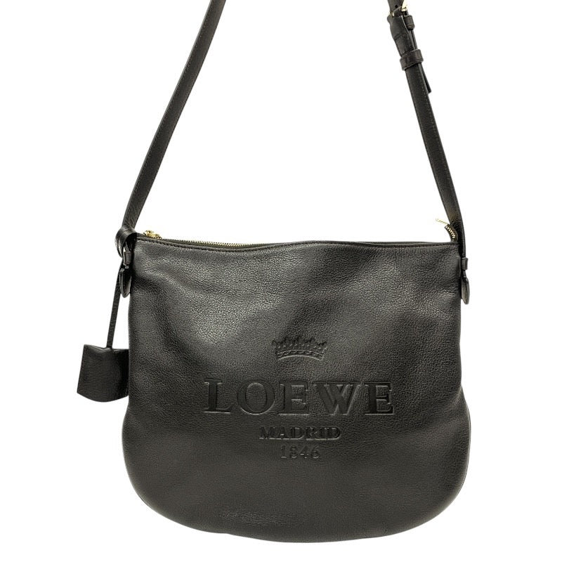 LOEWE】ロエベ ヘリテージ ショルダーバッグ レザー レディース ダーク 