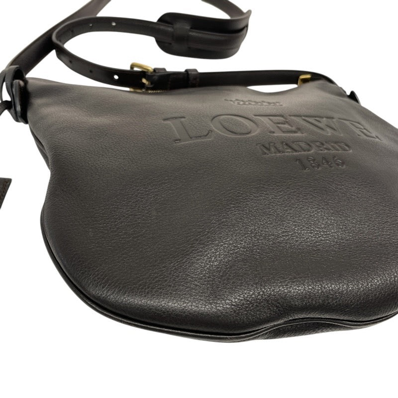 【LOEWE】ロエベ ヘリテージ ショルダーバッグ レザー レディース ダークブラウン サコッシュ メッセンジャー