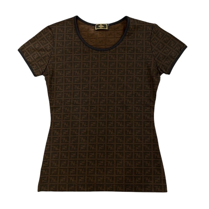 【FENDI】フェンディ ズッカ柄 半袖Tシャツ レディース