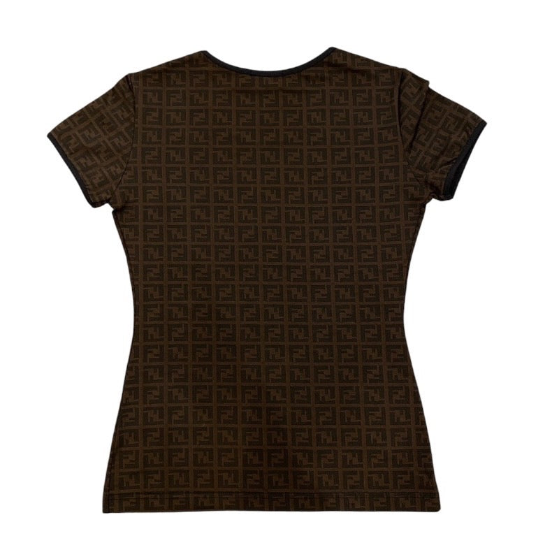 【FENDI】フェンディ ズッカ柄 半袖Tシャツ レディース