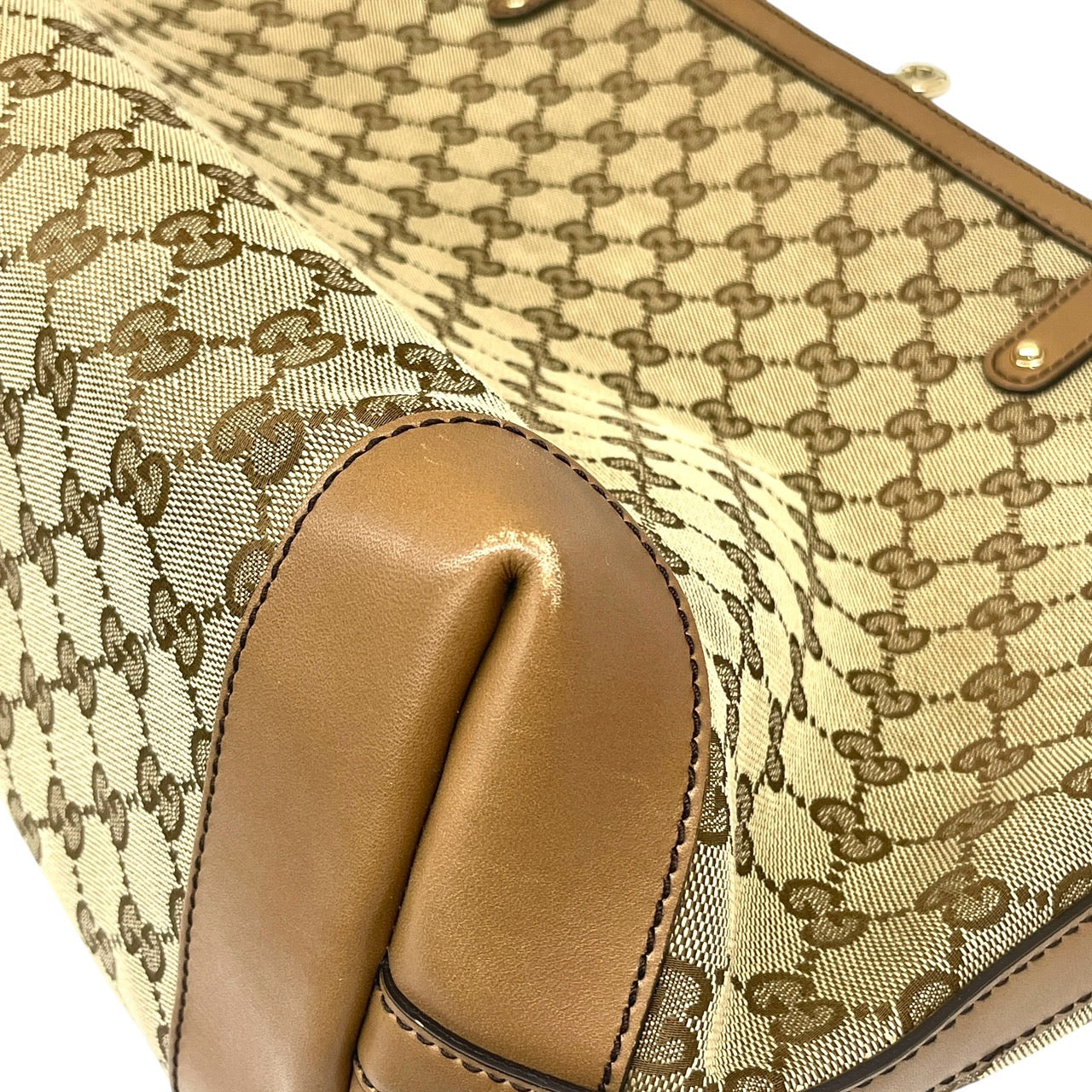 【GUCCI】グッチ 247209 トートバッグ GGキャンバス レディース ポーチ付 レザー ハンド ショルダー