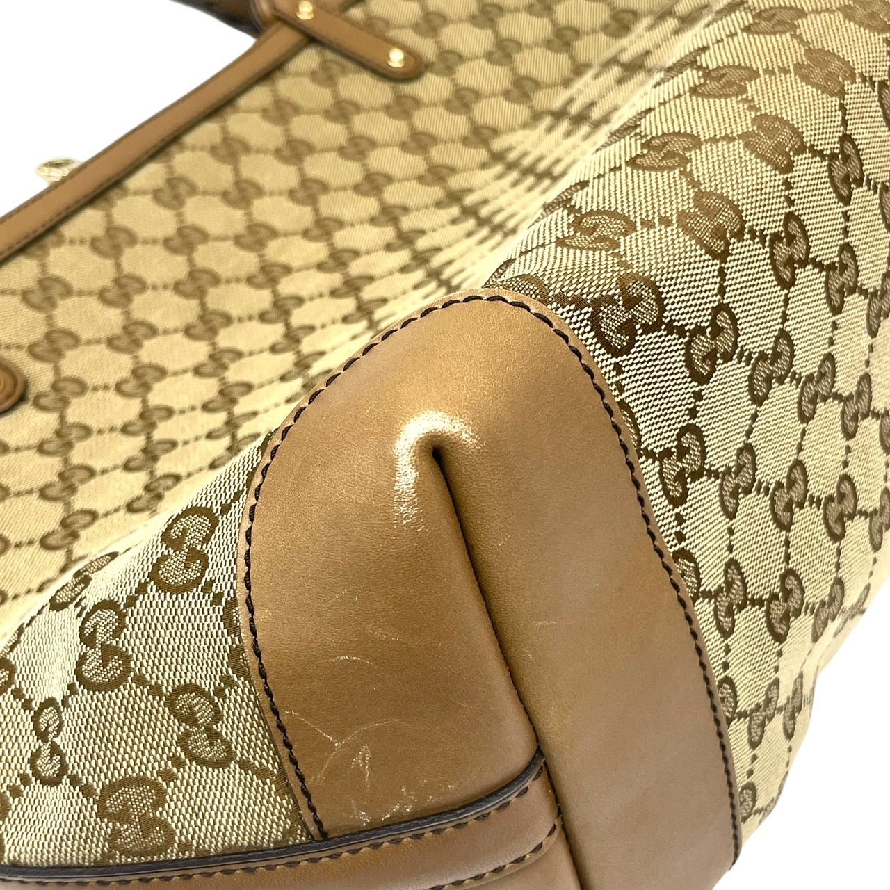 【GUCCI】グッチ 247209 トートバッグ GGキャンバス レディース ポーチ付 レザー ハンド ショルダー