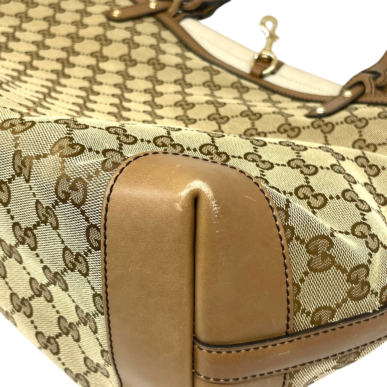 【GUCCI】グッチ 247209 トートバッグ GGキャンバス レディース ポーチ付 レザー ハンド ショルダー