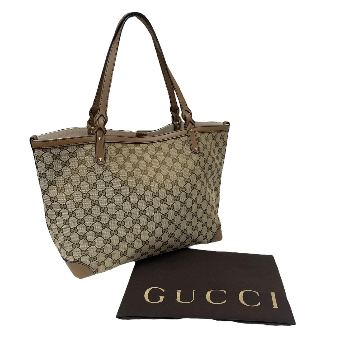 【GUCCI】グッチ 247209 トートバッグ GGキャンバス レディース ポーチ付 レザー ハンド ショルダー
