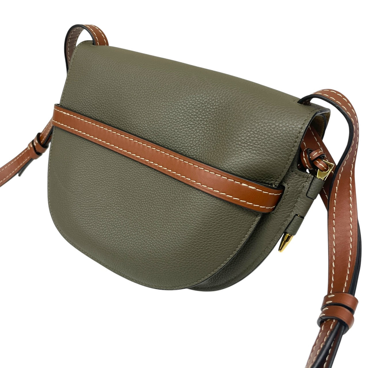 【LOEWE】ロエベ ゲート スモール 321.12.T20 ショルダーバッグ レザー レディース ポシェット カーキ
