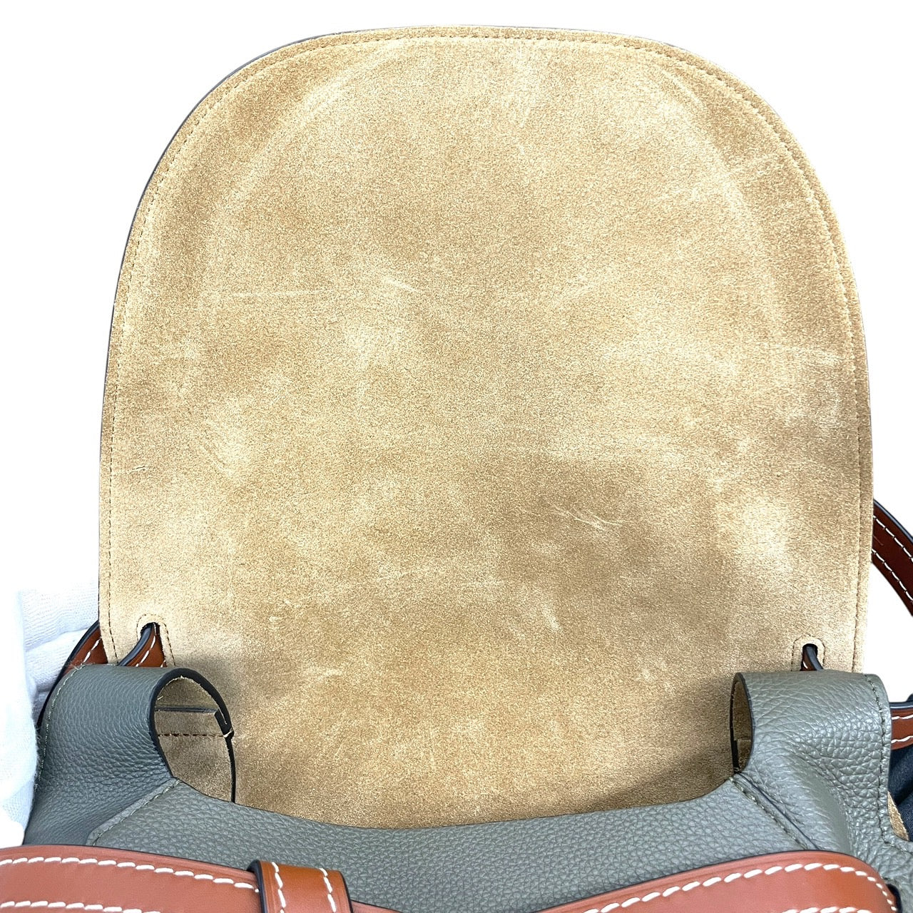 【LOEWE】ロエベ ゲート スモール 321.12.T20 ショルダーバッグ レザー レディース ポシェット カーキ