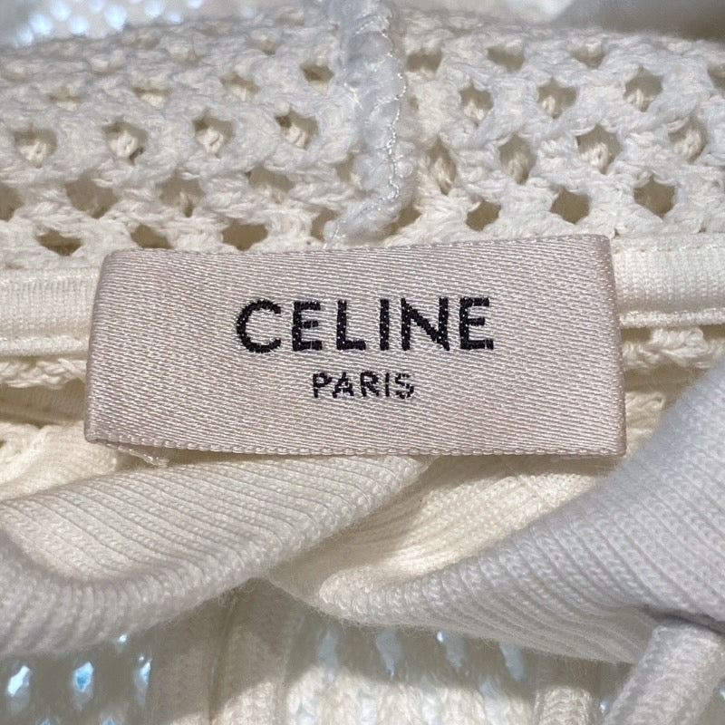 【CELINE】セリーヌ 2Y570950P パーカー コットン レディース メッシュパーカー 白