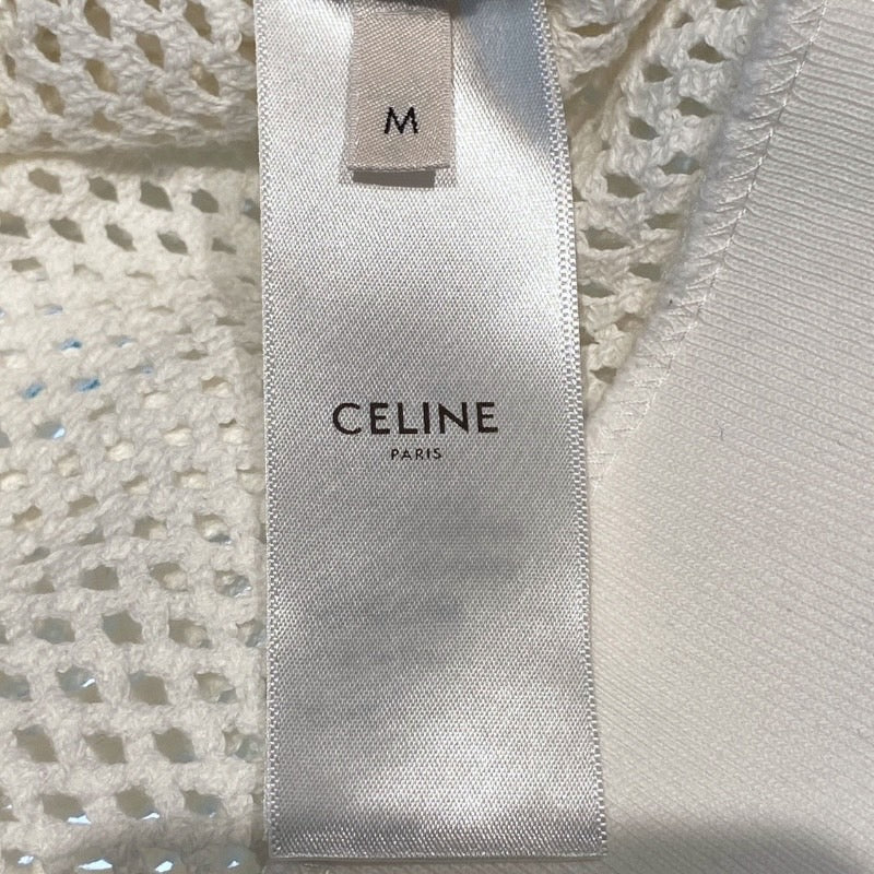 【CELINE】セリーヌ 2Y570950P パーカー コットン レディース メッシュパーカー 白