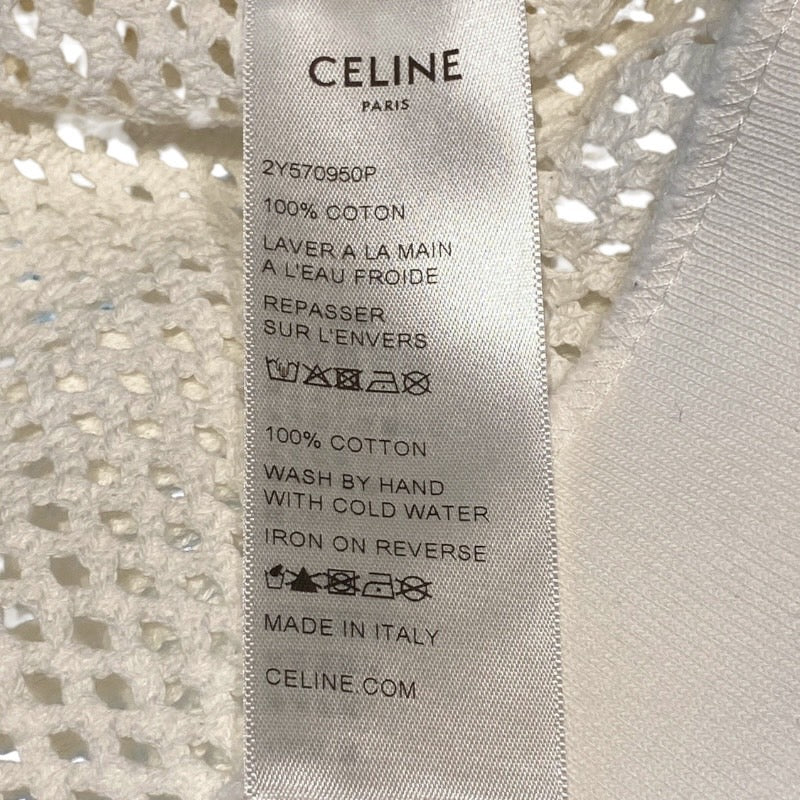 【CELINE】セリーヌ 2Y570950P パーカー コットン レディース メッシュパーカー 白