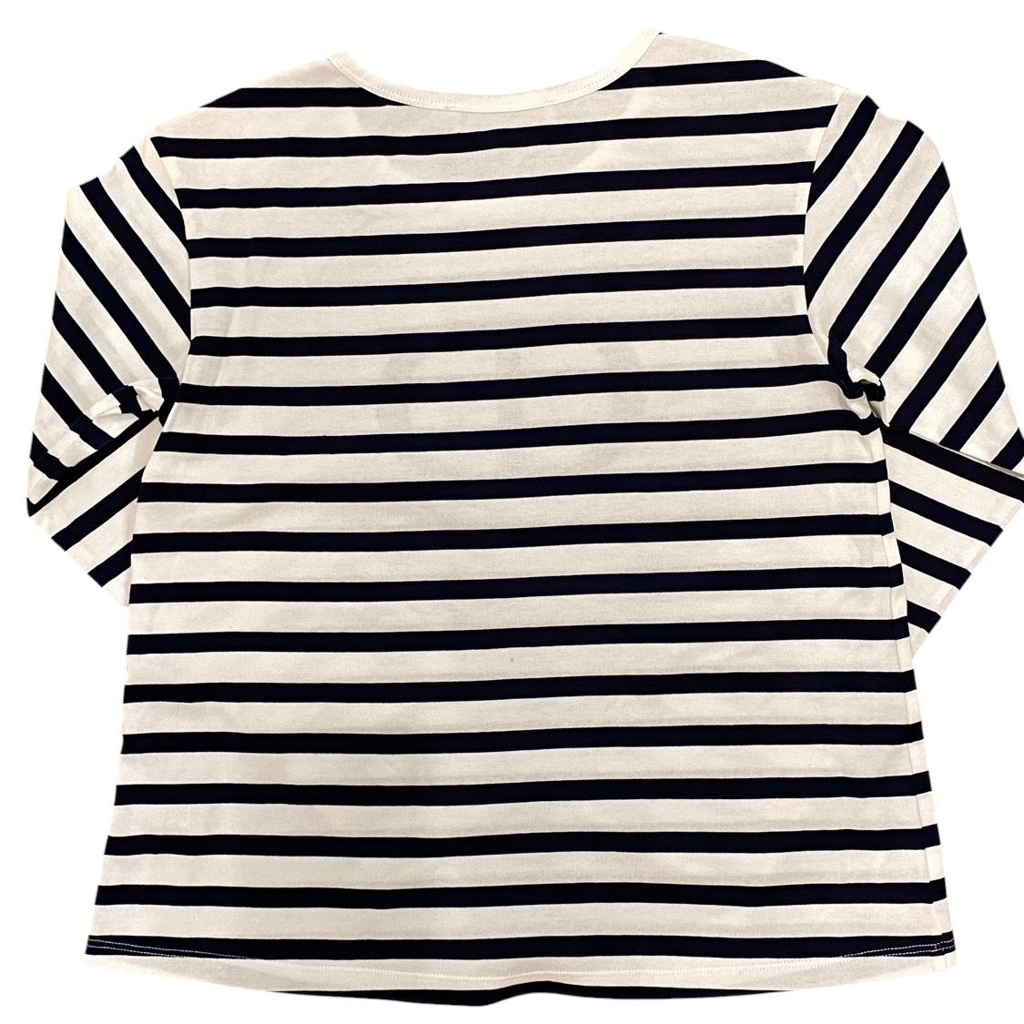 【Christian Dior】クリスチャンディオール ボーダーTシャツ 0WBM13TEEA 長袖Tシャツ コットン キッズ サイズ10 白 黒 ネイビー キッズ 子供