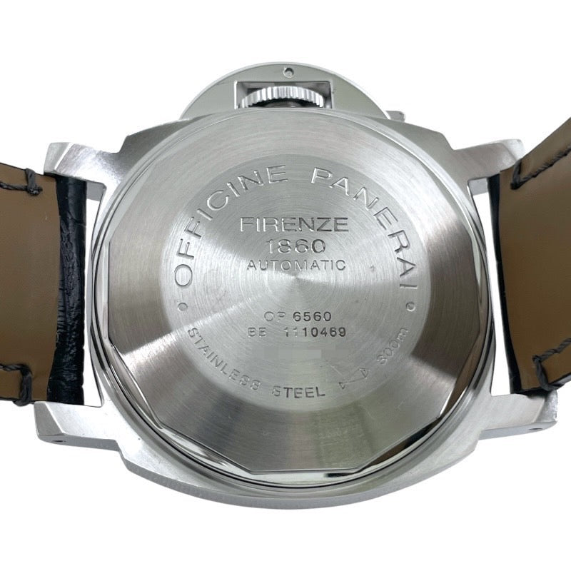 【PANERAI】パネライ ルミノールマリーナ 40mm PAM00049 腕時計 SS/レザー メンズ 自動巻き 白文字盤 G番
