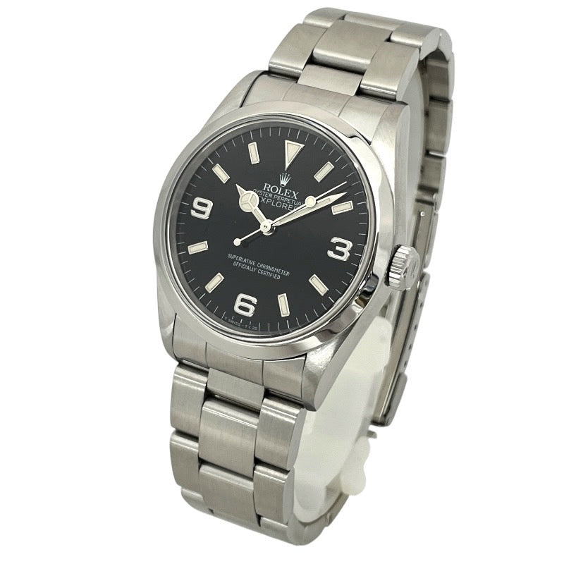 【ROLEX】ロレックス エクスプローラーI 14270 腕時計 ステンレススチール メンズ U番 オールトリチウム ダブルバックル 自動巻き セミヴィンテージ