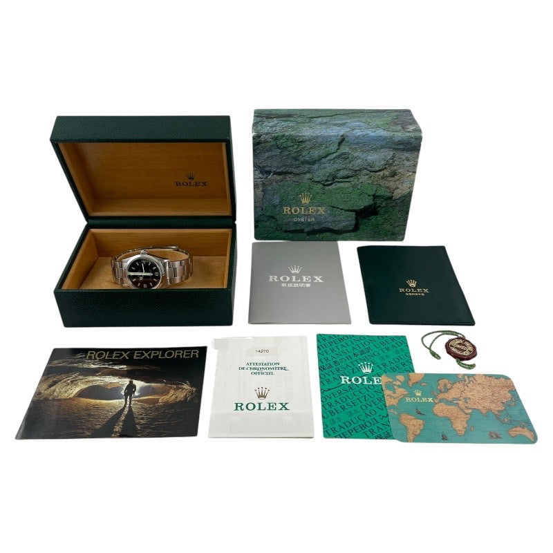 【ROLEX】ロレックス エクスプローラーI 14270 腕時計 ステンレススチール メンズ U番 オールトリチウム ダブルバックル 自動巻き セミヴィンテージ