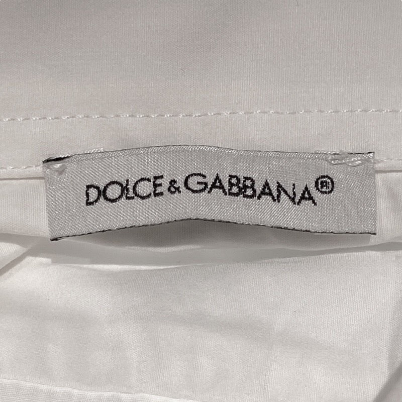 【DOLCE&GABBANA】ドルチェアンドガッバーナ ボタンシャツ L42S97/FU5K9 長袖シャツ キッズ 白 ロゴ柄 サイズ9/10 ホワイト