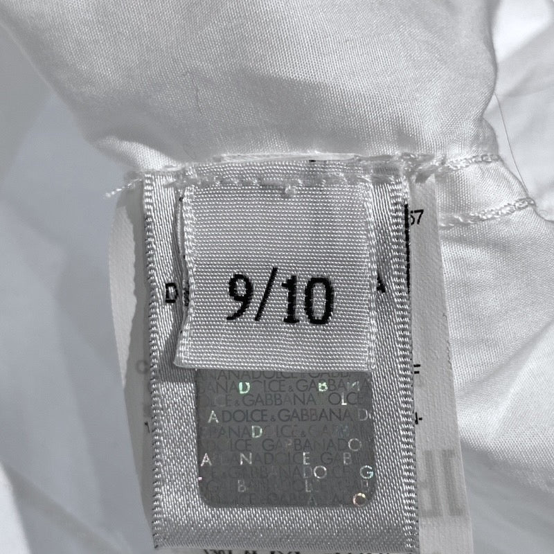 【DOLCE&GABBANA】ドルチェアンドガッバーナ ボタンシャツ L42S97/FU5K9 長袖シャツ キッズ 白 ロゴ柄 サイズ9/10 ホワイト