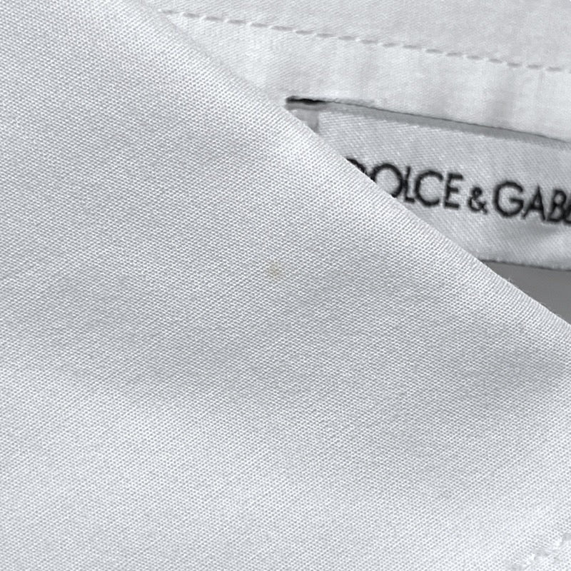 【DOLCE&GABBANA】ドルチェアンドガッバーナ ボタンシャツ L42S97/FU5K9 長袖シャツ キッズ 白 ロゴ柄 サイズ9/10 ホワイト