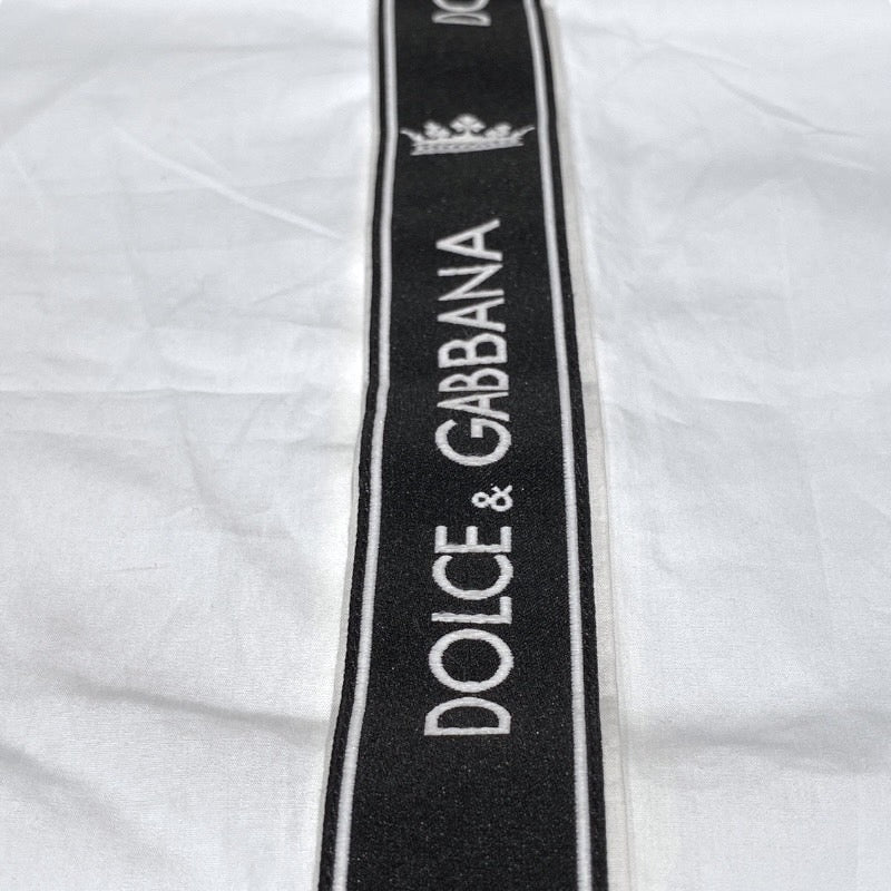 【DOLCE&GABBANA】ドルチェアンドガッバーナ L42S98/G7SVC 長袖シャツ コットン キッズ ボタンシャツ 白 黒 サイズ9/10 キッズ 子供