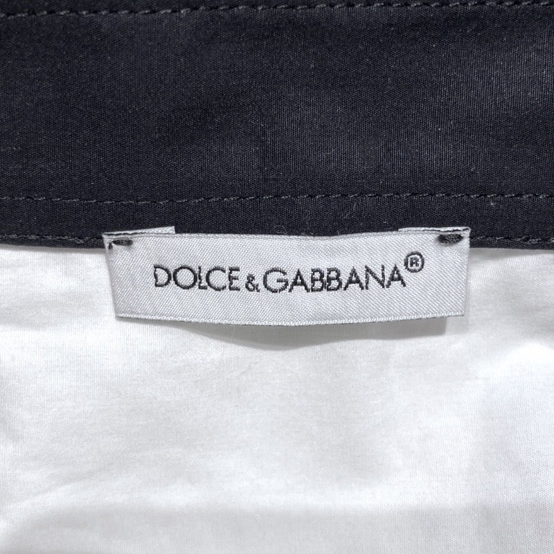 【DOLCE&GABBANA】ドルチェアンドガッバーナ L42S98/G7SVC 長袖シャツ コットン キッズ ボタンシャツ 白 黒 サイズ9/10 キッズ 子供
