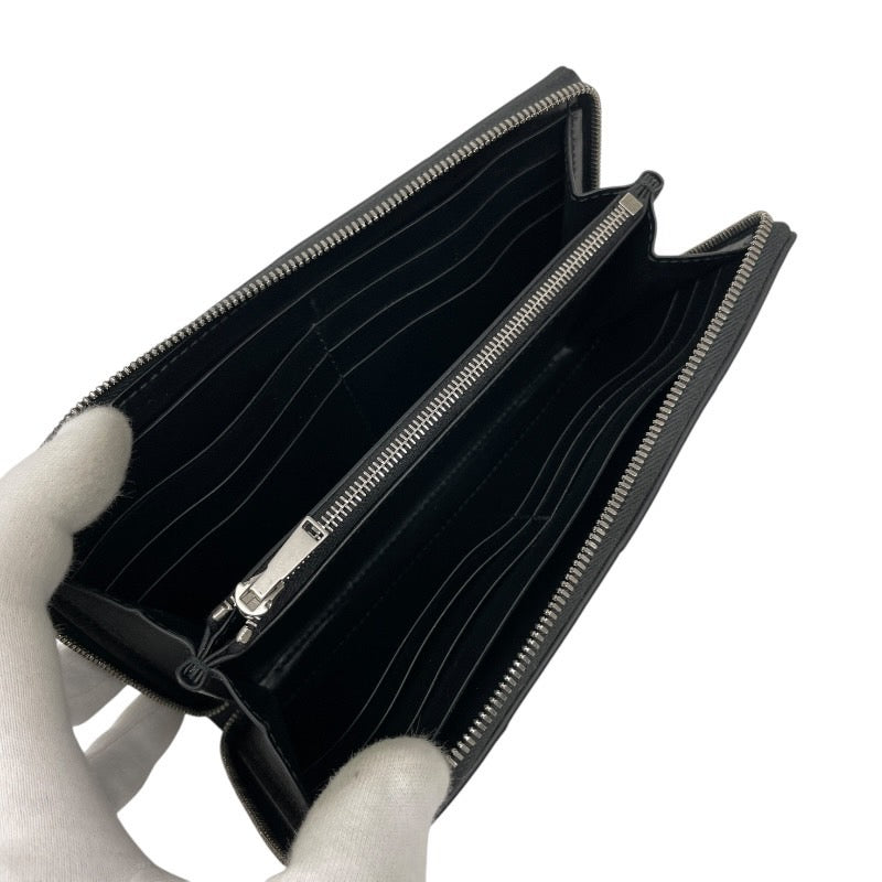 【BOTTEGAVENETA】ボッテガヴェネタ マキシ イントレチャート カセット 651368 長財布 レザー メンズ 黒 ブラック ラウンドファスナー ジップアラウンド