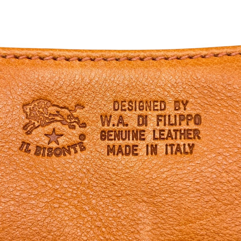 【IL BISONTE】イルビゾンテ ポシェット A2375 ショルダーバッグ レザー レディース 2WAY ミニバッグ ポーチ オレンジ