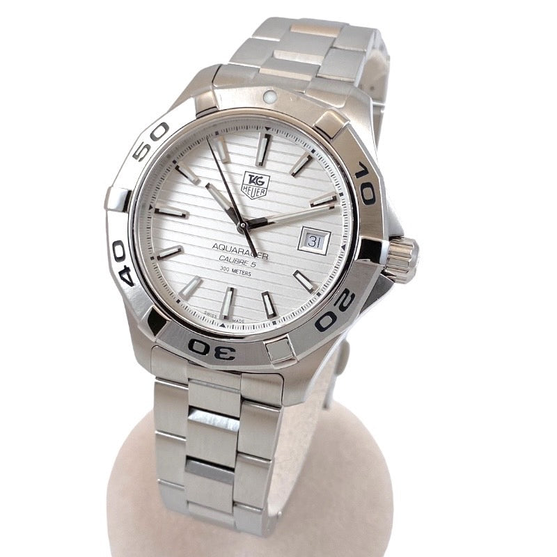 TAG HEUER タグホイヤー アクアレーサー WAP2011.BA0830 腕時計 ステンレススチール ホワイト【中古】 メンズ