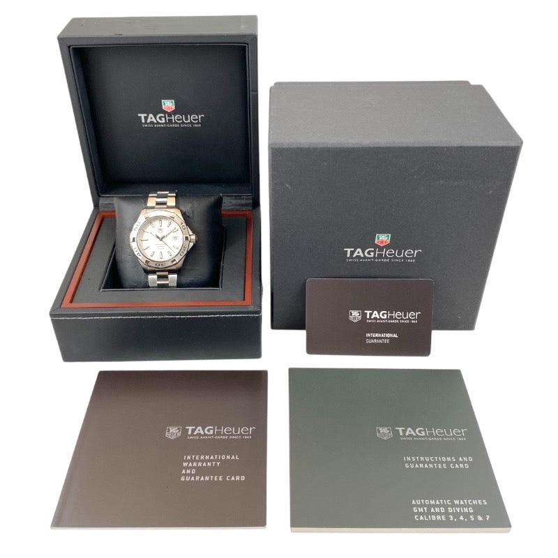 TAG HEUER タグホイヤー アクアレーサー WAP2011.BA0830 腕時計 ステンレススチール ホワイト【中古】 メンズ