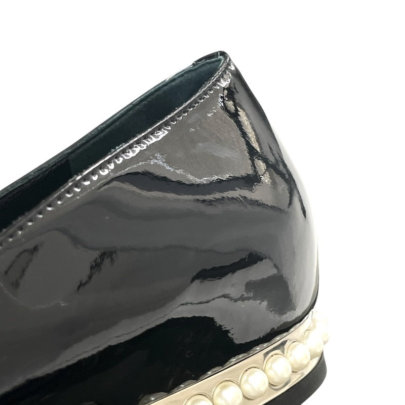【CHANEL】シャネル フラットシューズ オペラ G30757 バレエシューズ パテントレザー レディース エナメル 黒 ブラック サイズ37C