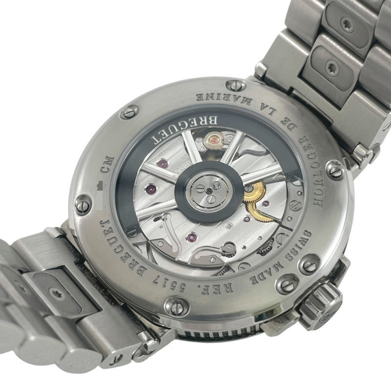【Breguet】ブレゲ MARINE マリーン 5517TI/Y1/TZ0 腕時計 チタン メンズ 自動巻き ブルー 青文字盤