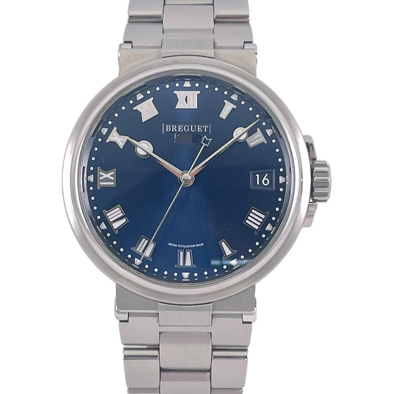 【Breguet】ブレゲ MARINE マリーン 5517TI/Y1/TZ0 腕時計 チタン メンズ 自動巻き ブルー 青文字盤