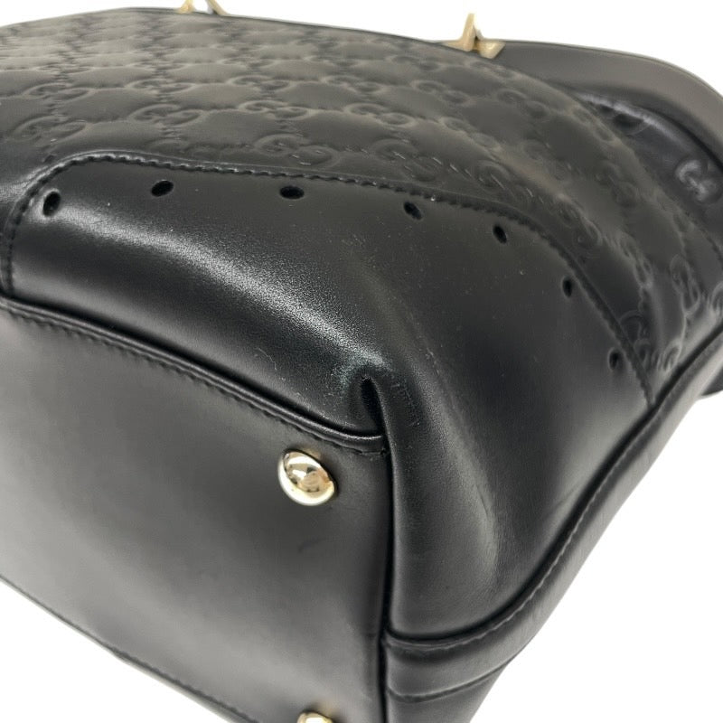 【GUCCI】グッチ ホースビット 145993 トートバッグ レザー レディース 黒 ブラック グッチシマ ハンド