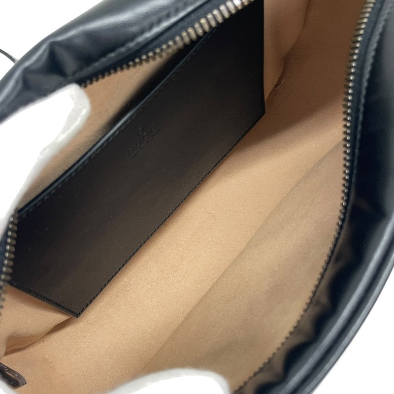 【GUCCI】グッチ GGマーモント スモール 447632 ショルダーバッグ レザー レディース チェーン 黒 ブラック