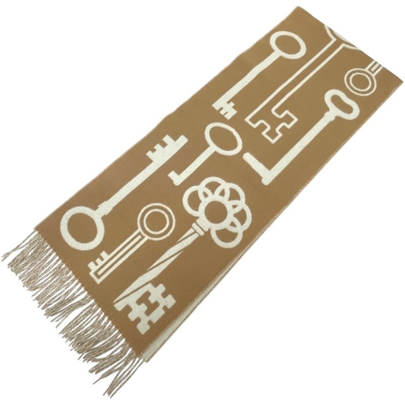 【HERMES】エルメス カザック キーコレクション マフラー カシミヤ レディース カシミア100% ベージュ 未使用品