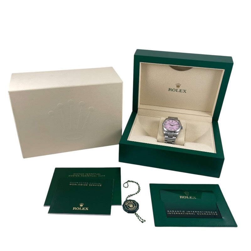 【ROLEX】ロレックス オイスターパーペチュアル 36mm 126000 腕時計 ステンレススチール メンズ ランダム番 2021年ギャラ ピンク 自動巻き