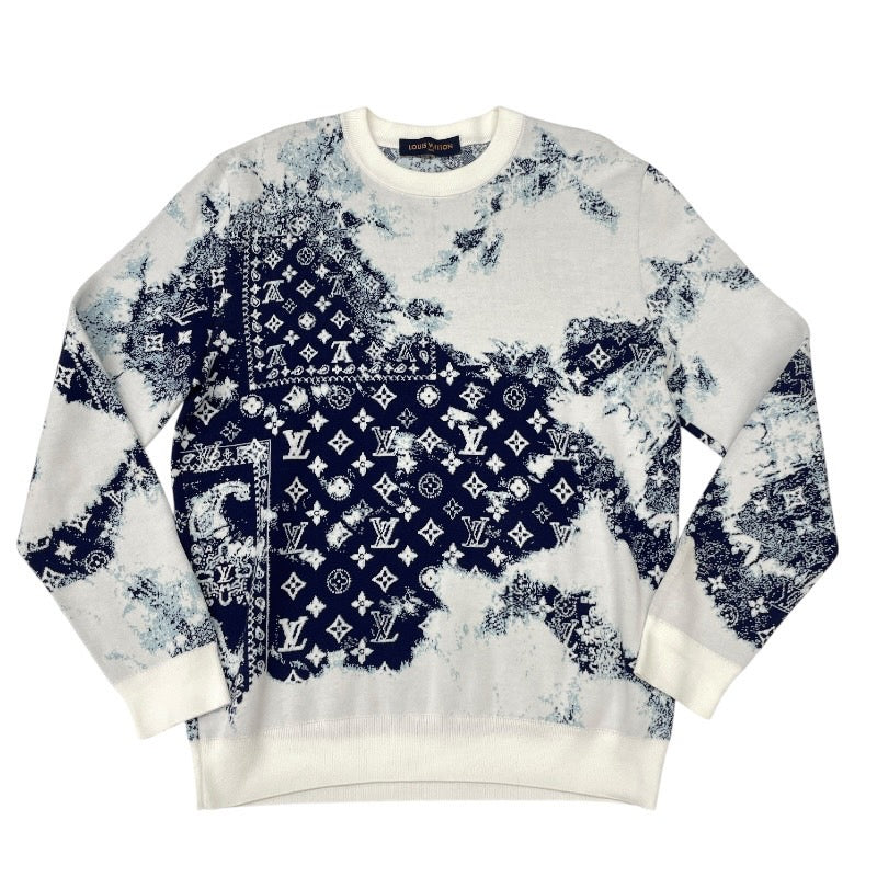 【LOUIS VUITTON】ルイ・ヴィトン モノグラム バンダナ RM222M JL4 HNN24W セーター コットン メンズ 長袖 ニット サイズL