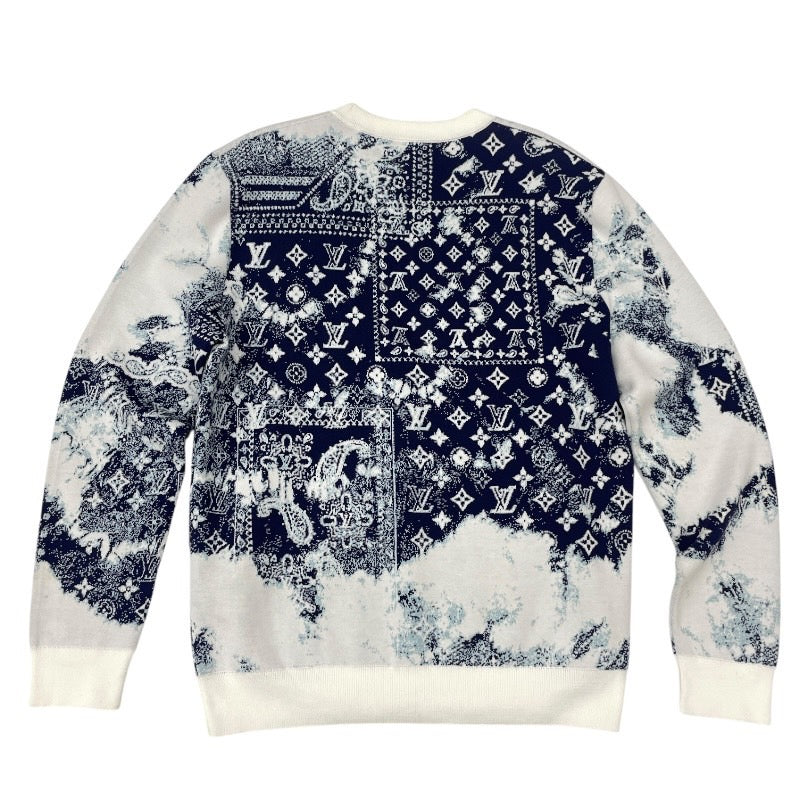 【LOUIS VUITTON】ルイ・ヴィトン モノグラム バンダナ RM222M JL4 HNN24W セーター コットン メンズ 長袖 ニット サイズL