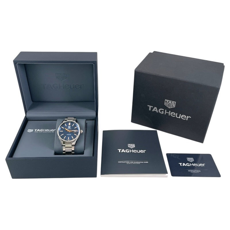 【TAG HEUER】タグホイヤー カレラ 39mm WAR1112.BA0601 腕時計 ステンレススチール メンズ デイト クォーツ ブルー 青文字盤