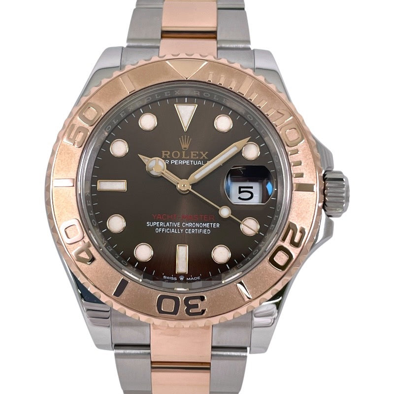 【ROLEX】ロレックス ヨットマスター 126621 腕時計 SS/PG メンズ ランダム番 2021年ギャラ チョコレート文字盤 自動巻き