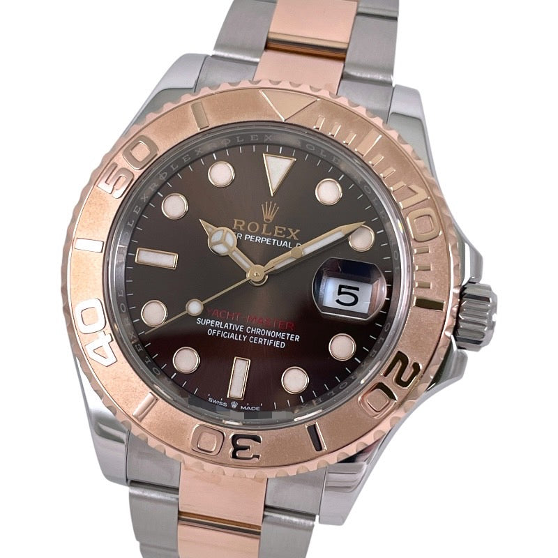 【ROLEX】ロレックス ヨットマスター 126621 腕時計 SS/PG メンズ ランダム番 2021年ギャラ チョコレート文字盤 自動巻き