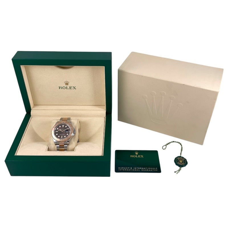 【ROLEX】ロレックス ヨットマスター 126621 腕時計 SS/PG メンズ ランダム番 2021年ギャラ チョコレート文字盤 自動巻き