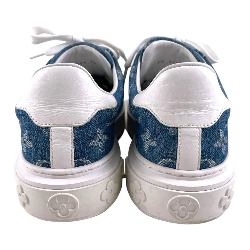 【LOUIS VUITTON】ルイ・ヴィトン タイムアウト モノグラムデニム スニーカー レディース インディゴブルー サイズ36 23.5cm