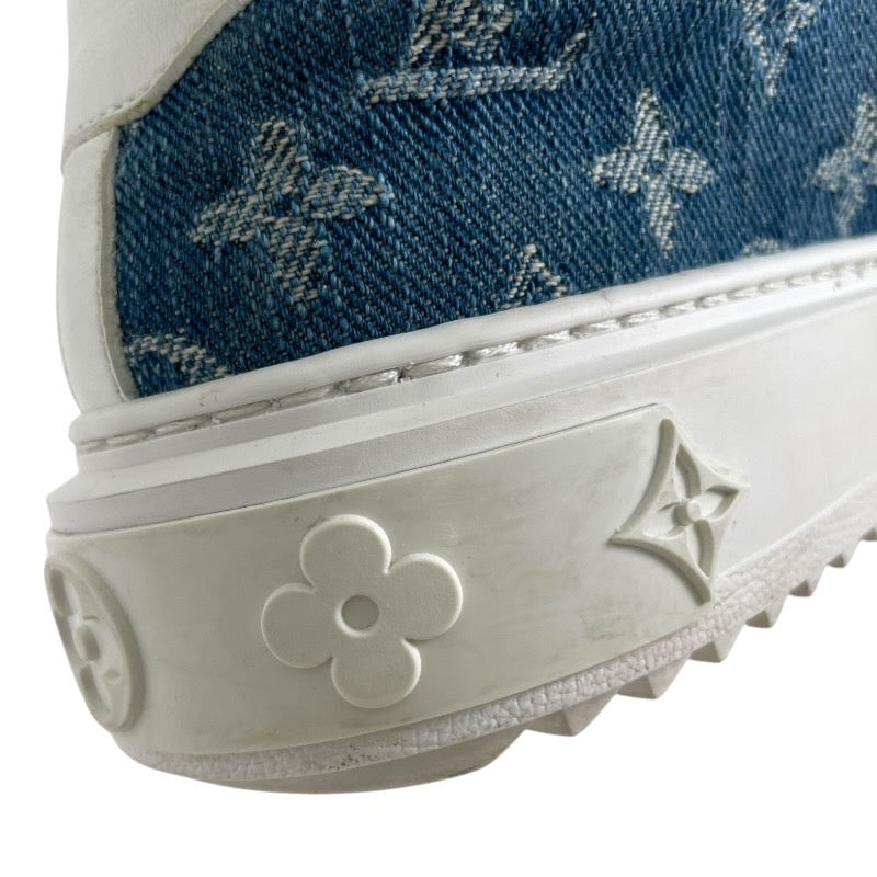 【LOUIS VUITTON】ルイ・ヴィトン タイムアウト モノグラムデニム スニーカー レディース インディゴブルー サイズ36 23.5cm