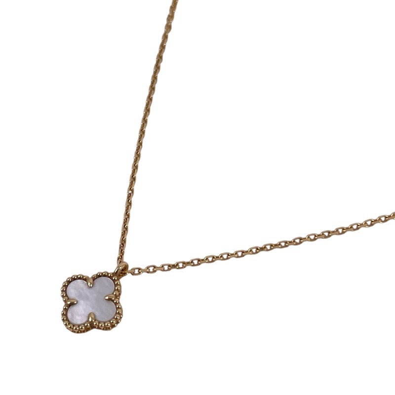 【Van Cleef & Arpels】ヴァンクリーフ&アーペル スウィートアルハンブラ シェル VCARF69100 ネックレス K18イエローゴールド レディース 750YG ペンダント マザーオブパール スイート