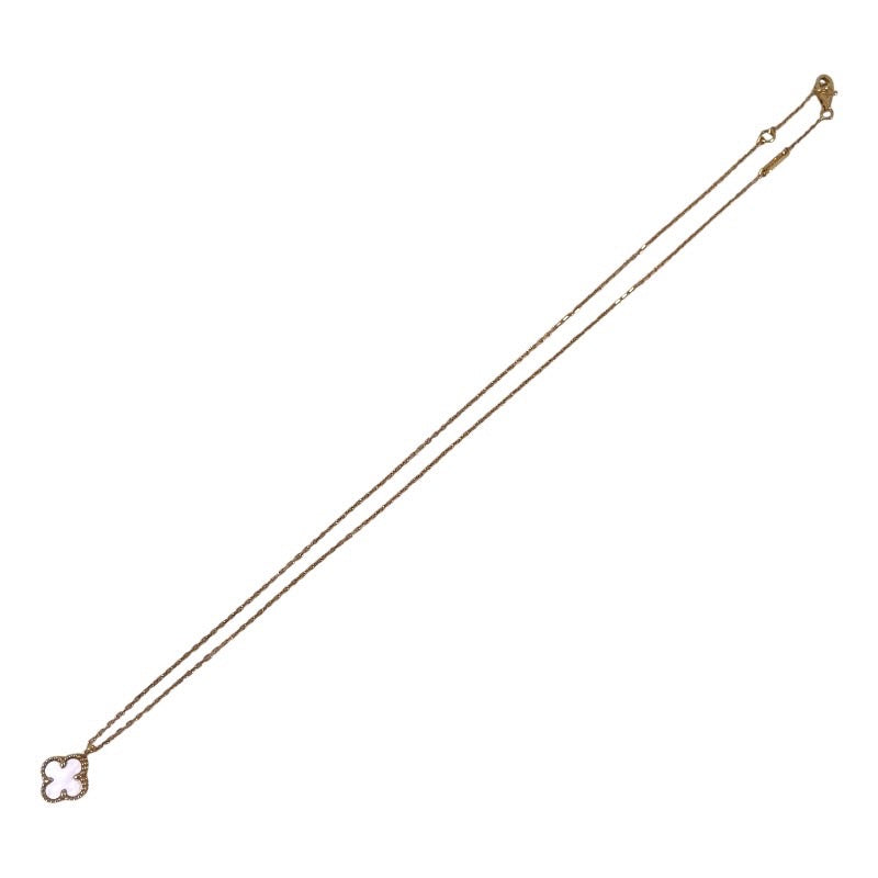 【Van Cleef & Arpels】ヴァンクリーフ&アーペル スウィートアルハンブラ シェル VCARF69100 ネックレス K18イエローゴールド レディース 750YG ペンダント マザーオブパール スイート