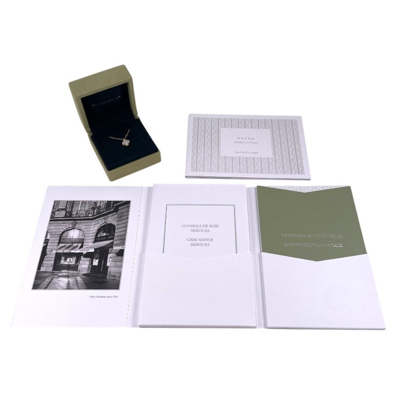 【Van Cleef & Arpels】ヴァンクリーフ&アーペル スウィートアルハンブラ シェル VCARF69100 ネックレス K18イエローゴールド レディース 750YG ペンダント マザーオブパール スイート