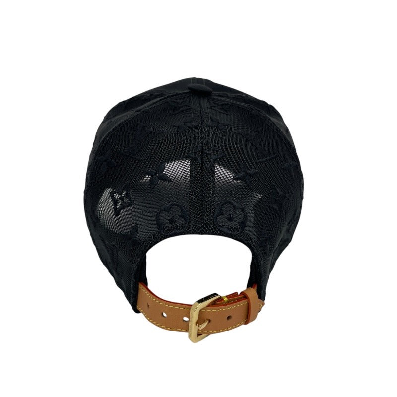 【LOUIS VUITTON】ルイ・ヴィトン ベースボール モノグラム メッシュ M77115 キャップ メンズ 黒 ブラック 美品