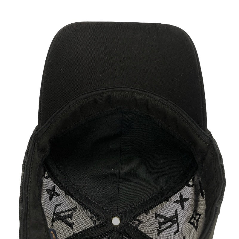 【LOUIS VUITTON】ルイ・ヴィトン ベースボール モノグラム メッシュ M77115 キャップ メンズ 黒 ブラック 美品