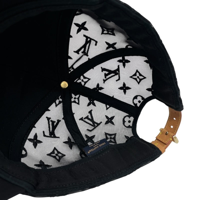 【LOUIS VUITTON】ルイ・ヴィトン ベースボール モノグラム メッシュ M77115 キャップ メンズ 黒 ブラック 美品