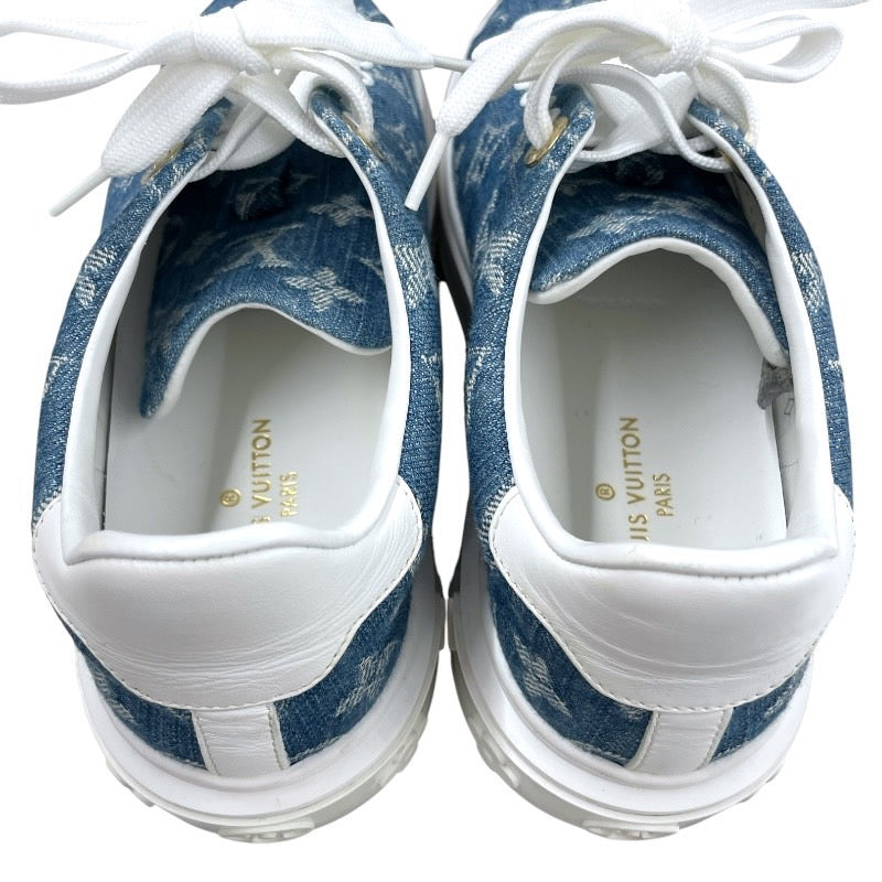 【LOUIS VUITTON】ルイ・ヴィトン タイムアウト モノグラムデニム スニーカー レディース インディゴブルー サイズ36 23.5cm
