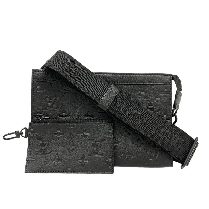 【LOUIS VUITTON】ルイ・ヴィトン ガストン ウェアラブルウォレット M81115 ショルダーバッグ レザー メンズ モノグラムシャドウ 黒 ブラック コインケース付